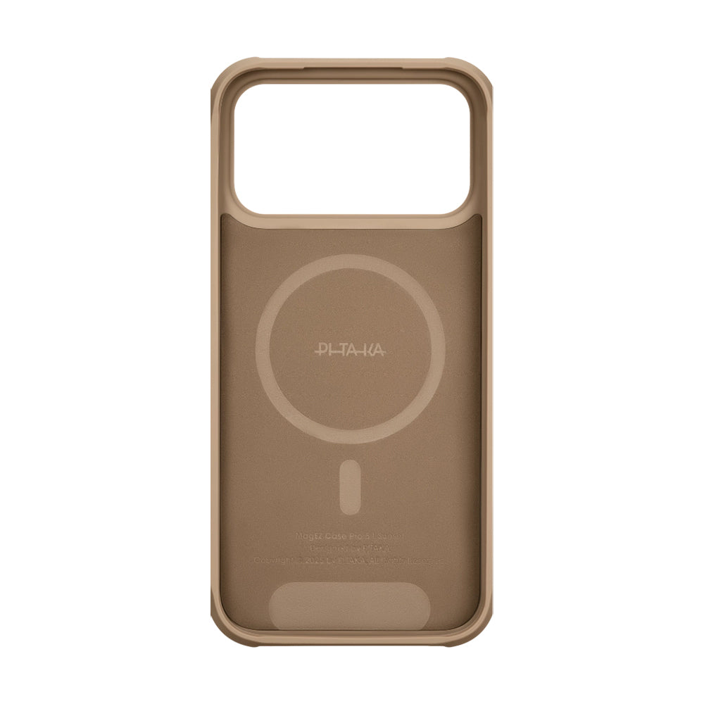 Apple iPhone 17 Pro Max Case M-safe Charging Feature Pitaka Tactile Woven Sunset-Moonrise Aramid Pro Guard Series Cover Brown