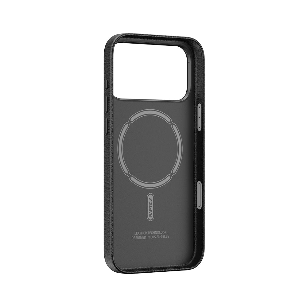 Apple iPhone 17 Pro Max Case M-Safe Charging Polymeric Leather Raptic Urban Nano Cover Orange