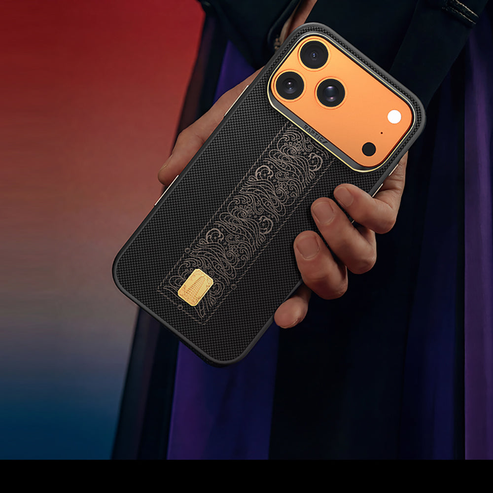 Apple iPhone 17 Pro Max Kılıf M-safe Şarj Özellikli Raptic Aramid Dual Rise Serisi 24 Ayar Altın Kaplamalı Kapak