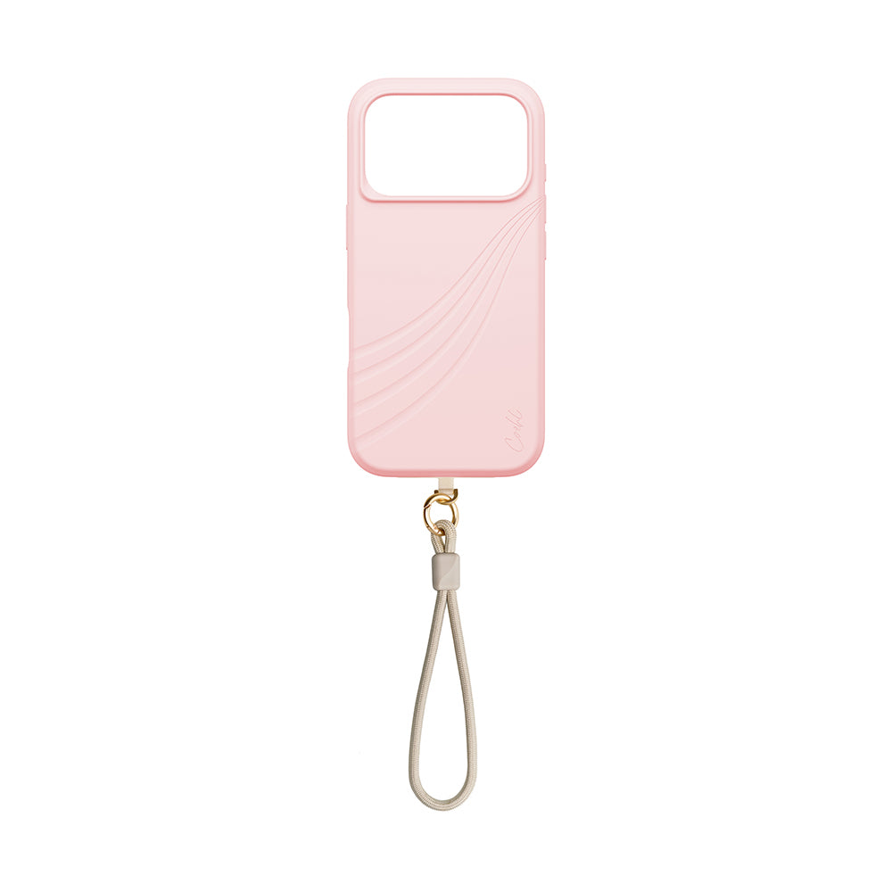 Apple iPhone 17 Pro Max Case M-safe Charging Feature Soft Back Surface Strap Rope Coehl Serina Cover Pink
