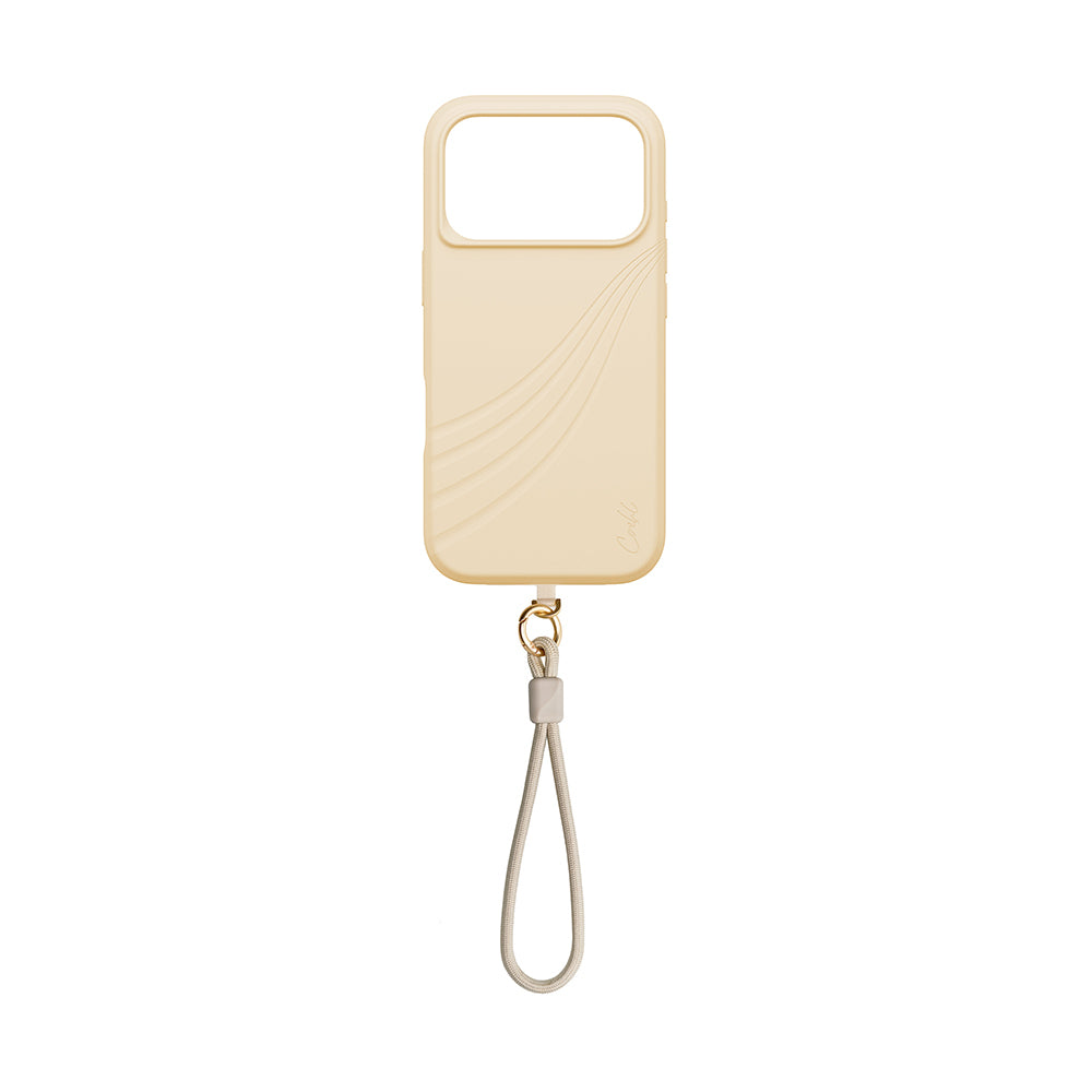 Apple iPhone 17 Pro Max Case M-safe Charging Feature Soft Back Surface Strap Rope Coehl Serina Cover Cream