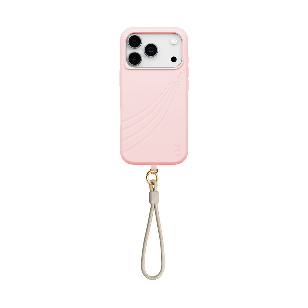 Apple iPhone 17 Pro Max Case M-safe Charging Feature Soft Back Surface Strap Rope Coehl Serina Cover Pink