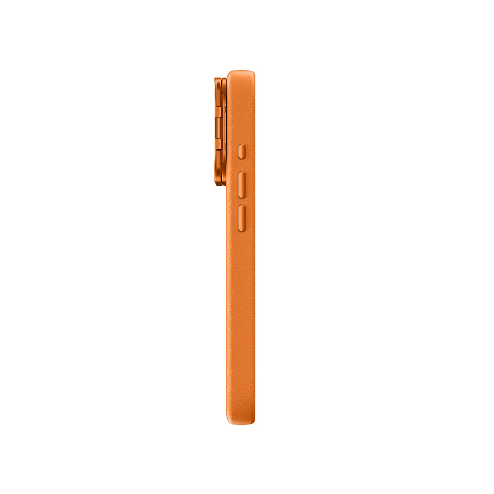 Apple iPhone 17 Pro Max Case M-safe Charging Stand Amazingthing Glamour Mag Series PU Cover Orange