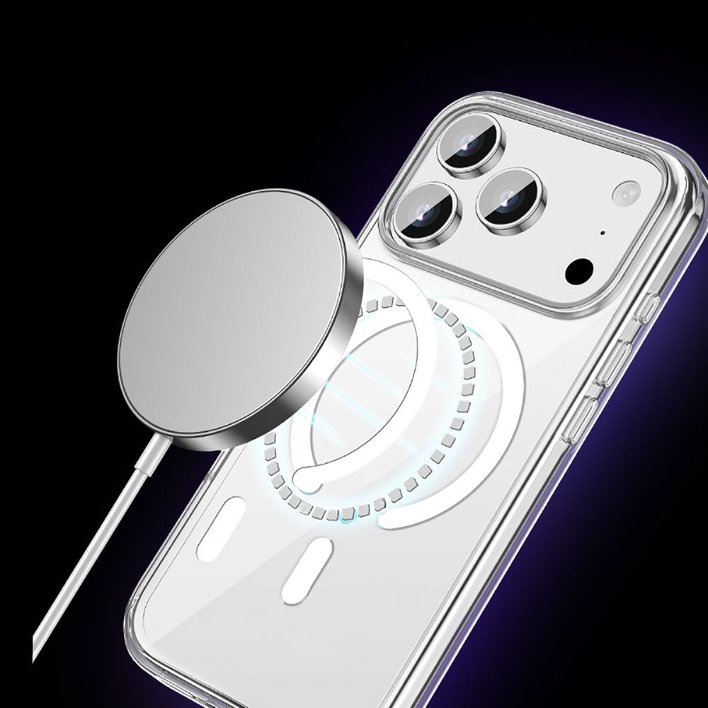 Apple iPhone 17 Pro Max Case M-safe Charging Transparent Hard PC Wallet Pita Cover Transparent