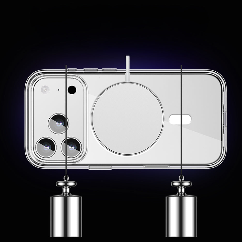 Apple iPhone 17 Pro Max Kılıf M-safe Şarj Özellikli Transparan Sert PC Wlons Pita Kapak Şeffaf