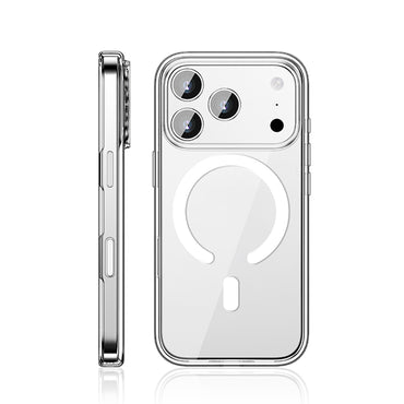 Apple iPhone 17 Pro Max Kılıf M-safe Şarj Özellikli Transparan Sert PC Wlons Pita Kapak Şeffaf