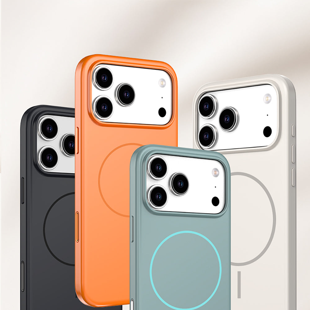 Apple iPhone 17 Pro Max Kılıf M-safe Şarj Özellikli Wlons Liza Kapak Koyu Yeşil