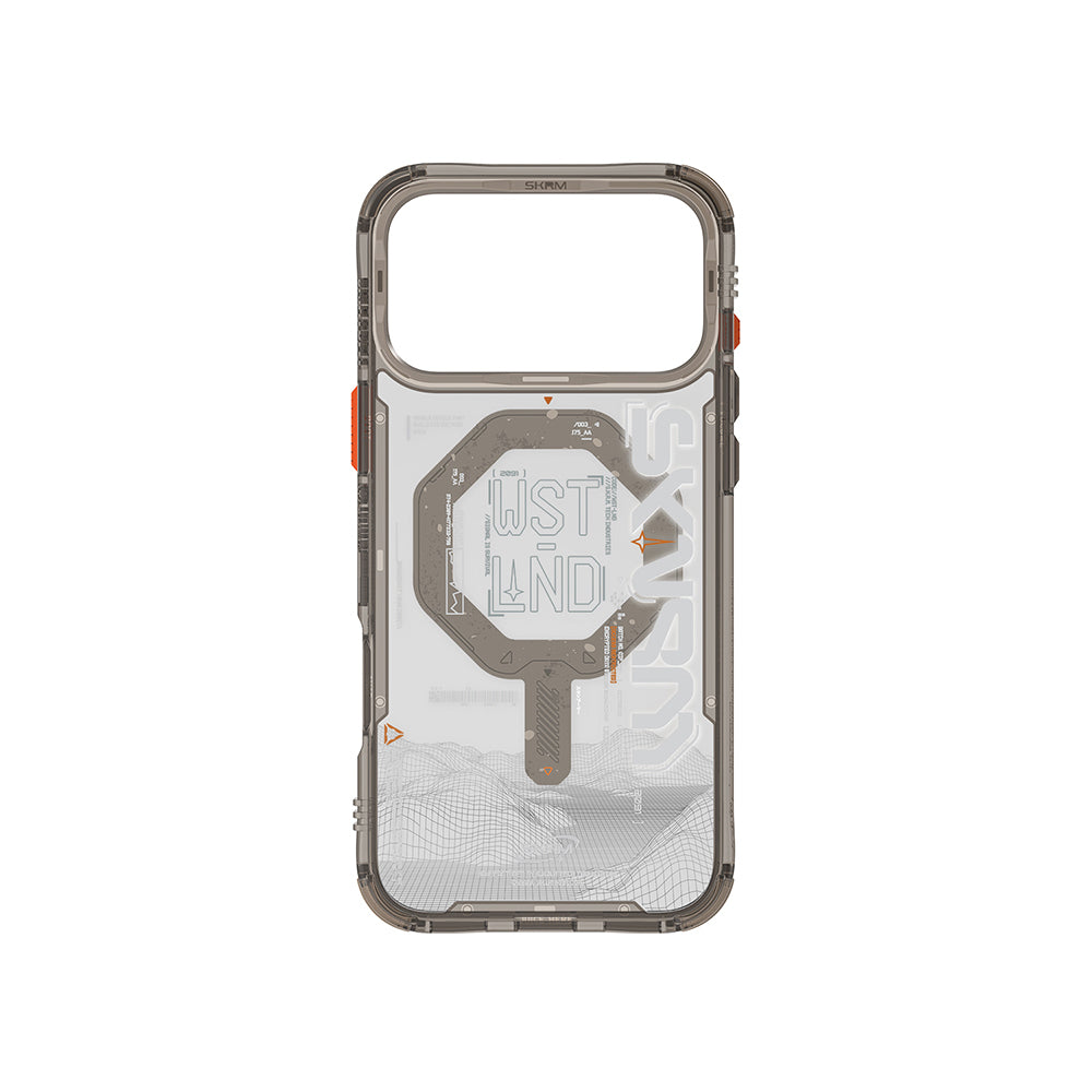Apple iPhone 17 Pro Max Case M-safe Charging Feature Text Patterned Airbag Design Skinarma Sonix Cover Black