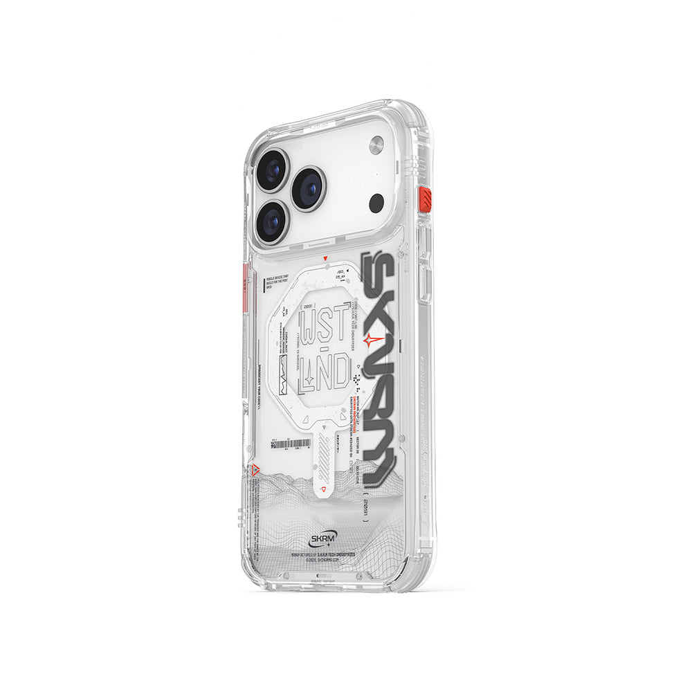 Apple iPhone 17 Pro Max Case M-safe Charging Feature Text Patterned Airbag Design Skinarma Sonix Cover Black