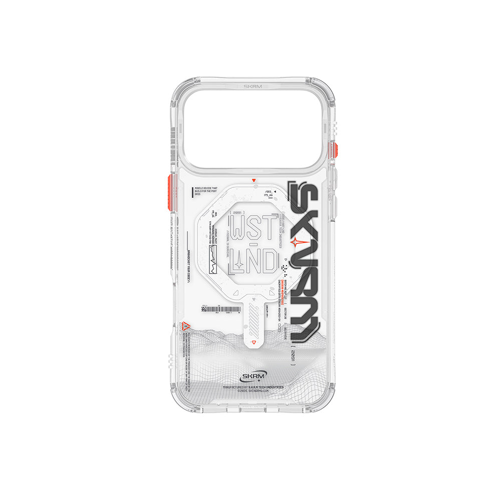 Apple iPhone 17 Pro Max Case M-safe Charging Feature Text Patterned Airbag Design Skinarma Sonix Cover Black