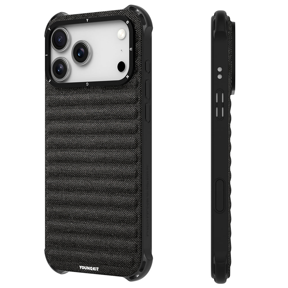 Apple iPhone 17 Pro Max Case M-safe Charging Feature Youngkit Canvas Series Cover Blue