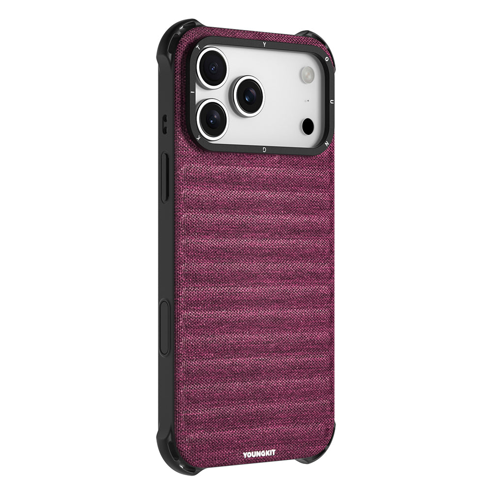 Apple iPhone 17 Pro Max Case M-safe Charging Feature Youngkit Canvas Series Cover Gray