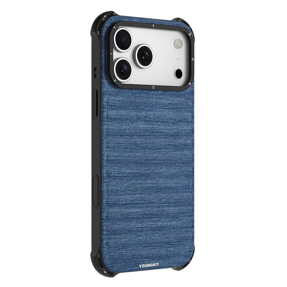Apple iPhone 17 Pro Max Case M-safe Charging Feature Youngkit Canvas Series Cover Gray