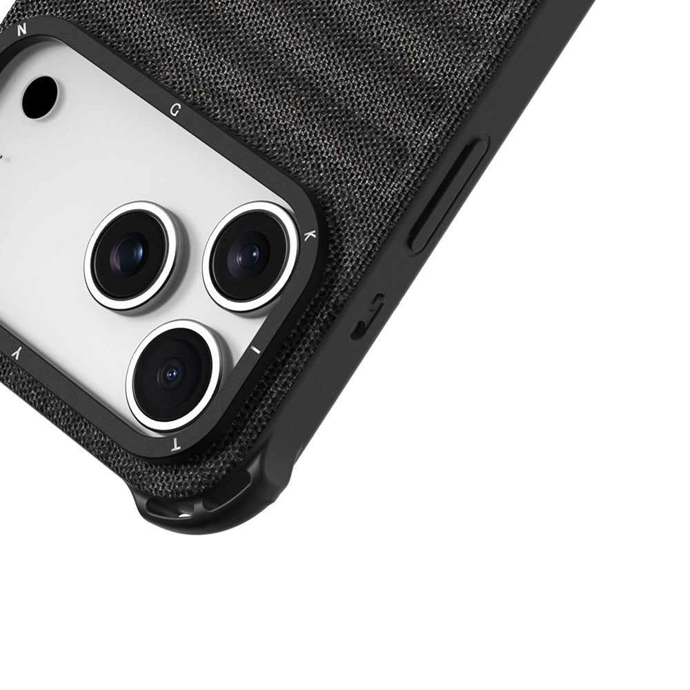 Apple iPhone 17 Pro Max Kılıf M-safe Şarj Özellikli Youngkit Canvas Serisi Kapak Siyah