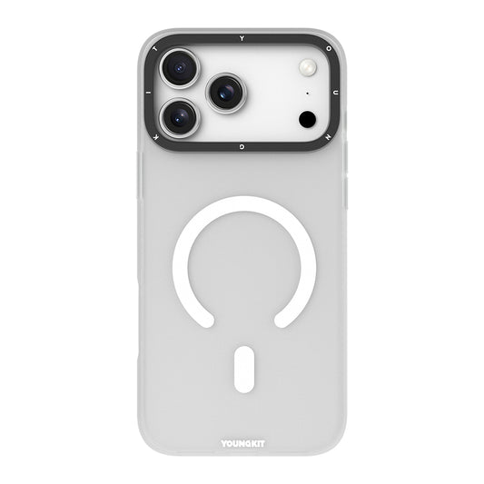 Apple iPhone 17 Pro Max Case M-safe Charging Feature Youngkit Hidden Sand Series Cover White
