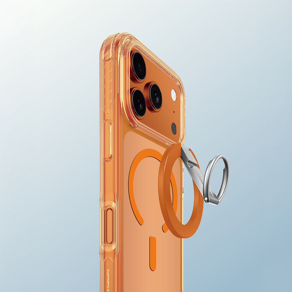 Apple iPhone 17 Pro Max Case with M-safe Charging Feature and Ring Stand Amazingthing Titan Pro Series Cover Blue
