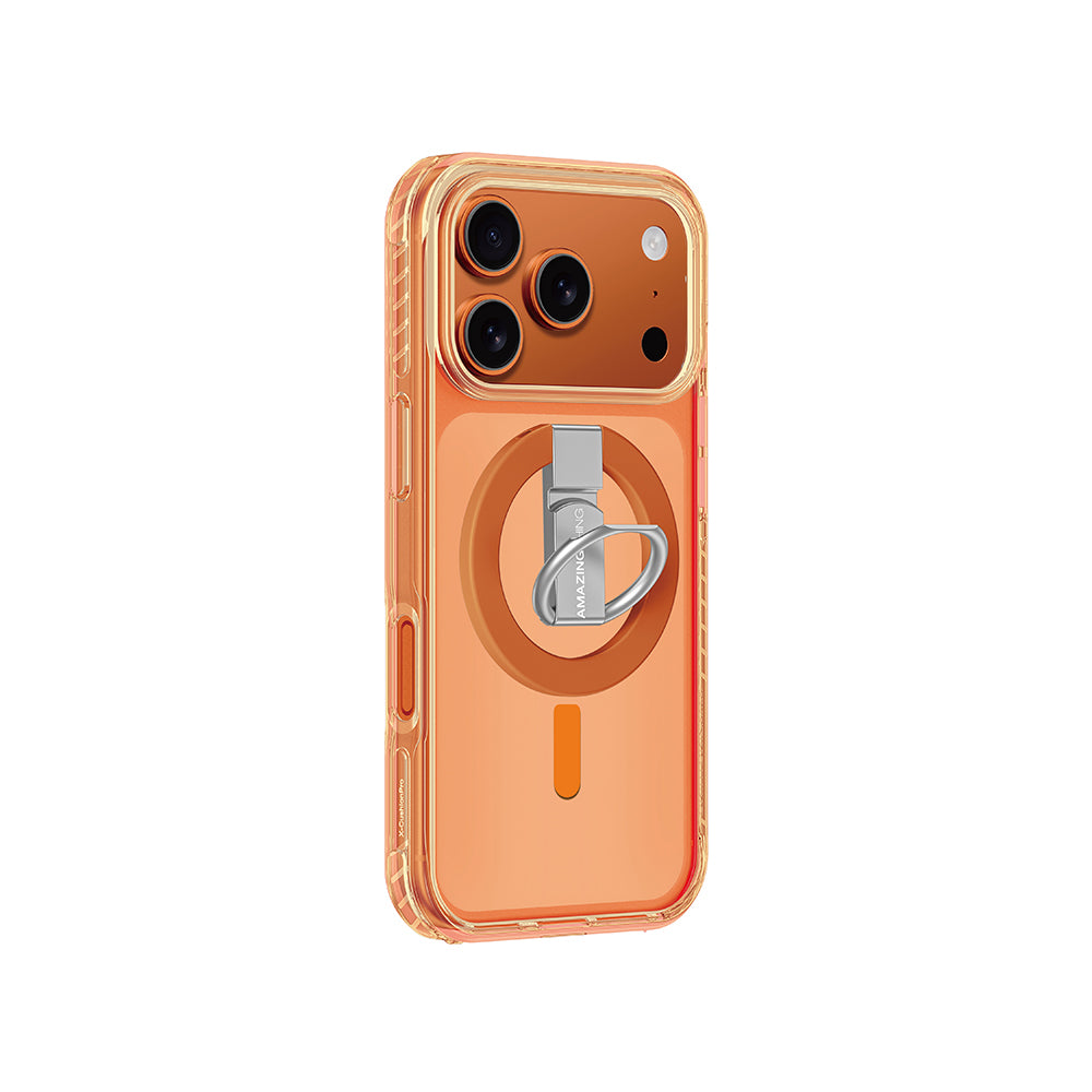 Apple iPhone 17 Pro Max Case with M-safe Charging Feature and Ring Stand Amazingthing Titan Pro Series Cover Blue