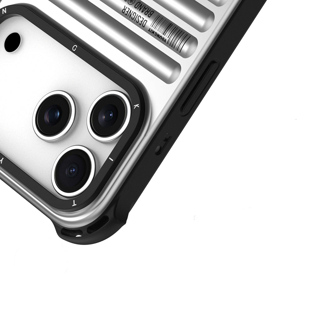 Apple iPhone 17 Pro Max Kılıf Mat Renkli Tasarım Youngkit True Color Serisi Kapak Gümüş