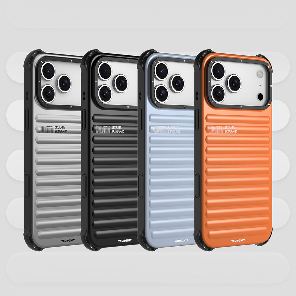 Apple iPhone 17 Pro Max Kılıf Mat Renkli Tasarım Youngkit True Color Serisi Kapak Mavi