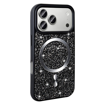 Apple iPhone 17 Pro Max Kılıf Pırlanta Tasarımlı M-safe Şarj Özellikli Zore Mozaik Silikon Kapak