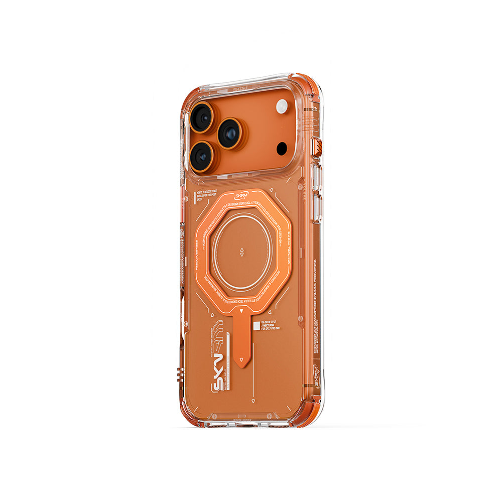 Apple iPhone 17 Pro Max Case SkinArma M-safe Charging Airbag Design Magma Cover Orange