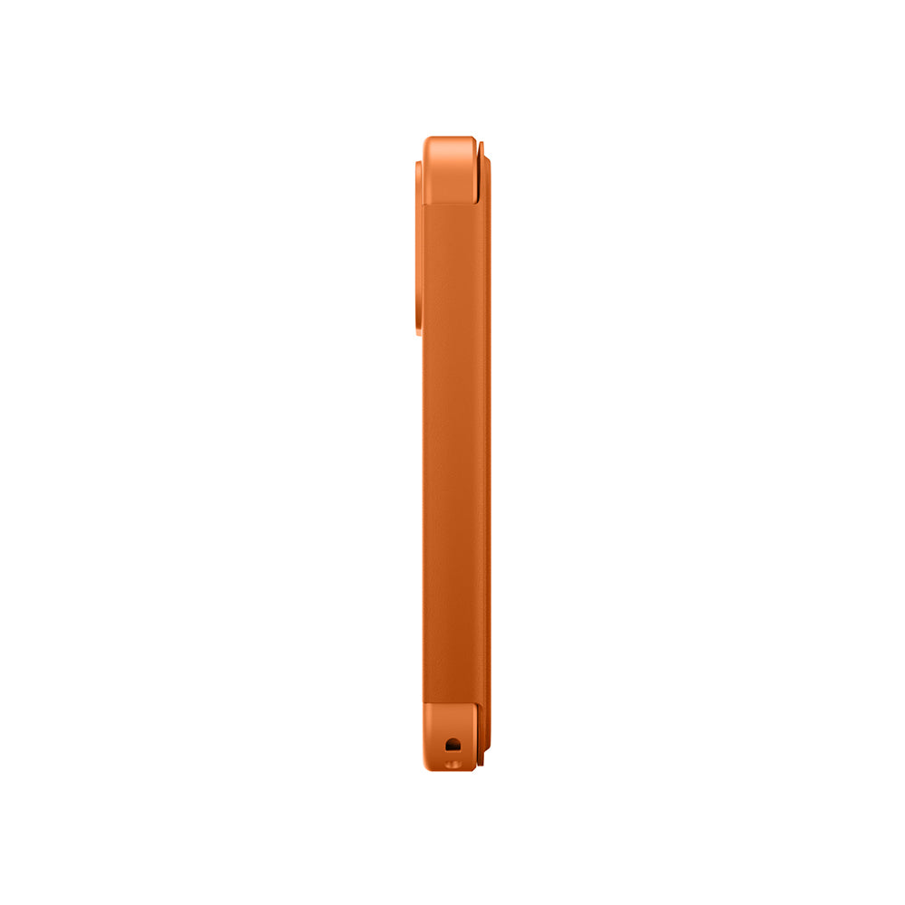 Apple iPhone 17 Pro Max PU Card Holder Cover Amazingthing Glamour Foilo Series Case Orange