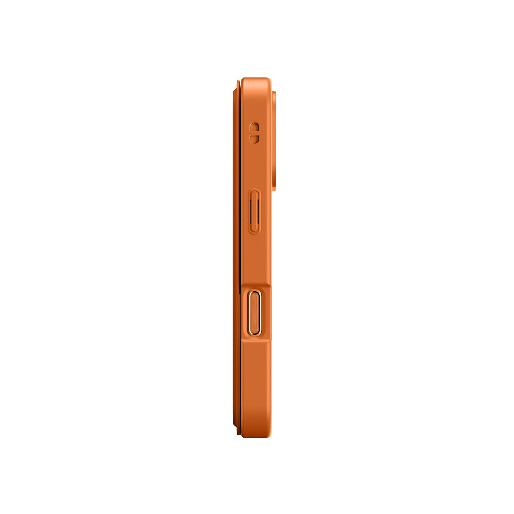 Apple iPhone 17 Pro Max PU Card Holder Cover Amazingthing Glamour Foilo Series Case Orange
