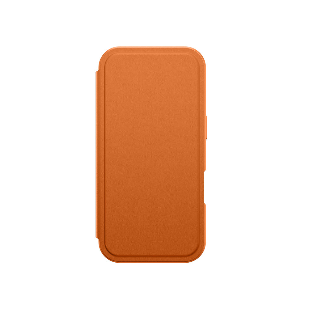 Apple iPhone 17 Pro Max PU Card Holder Cover Amazingthing Glamour Foilo Series Case Orange