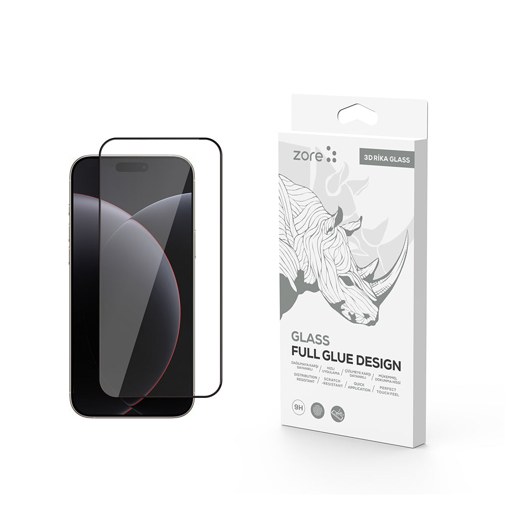 Apple iPhone 17 Pro Max Zore Rika Premium Tempered Glass Screen Protector Transparent