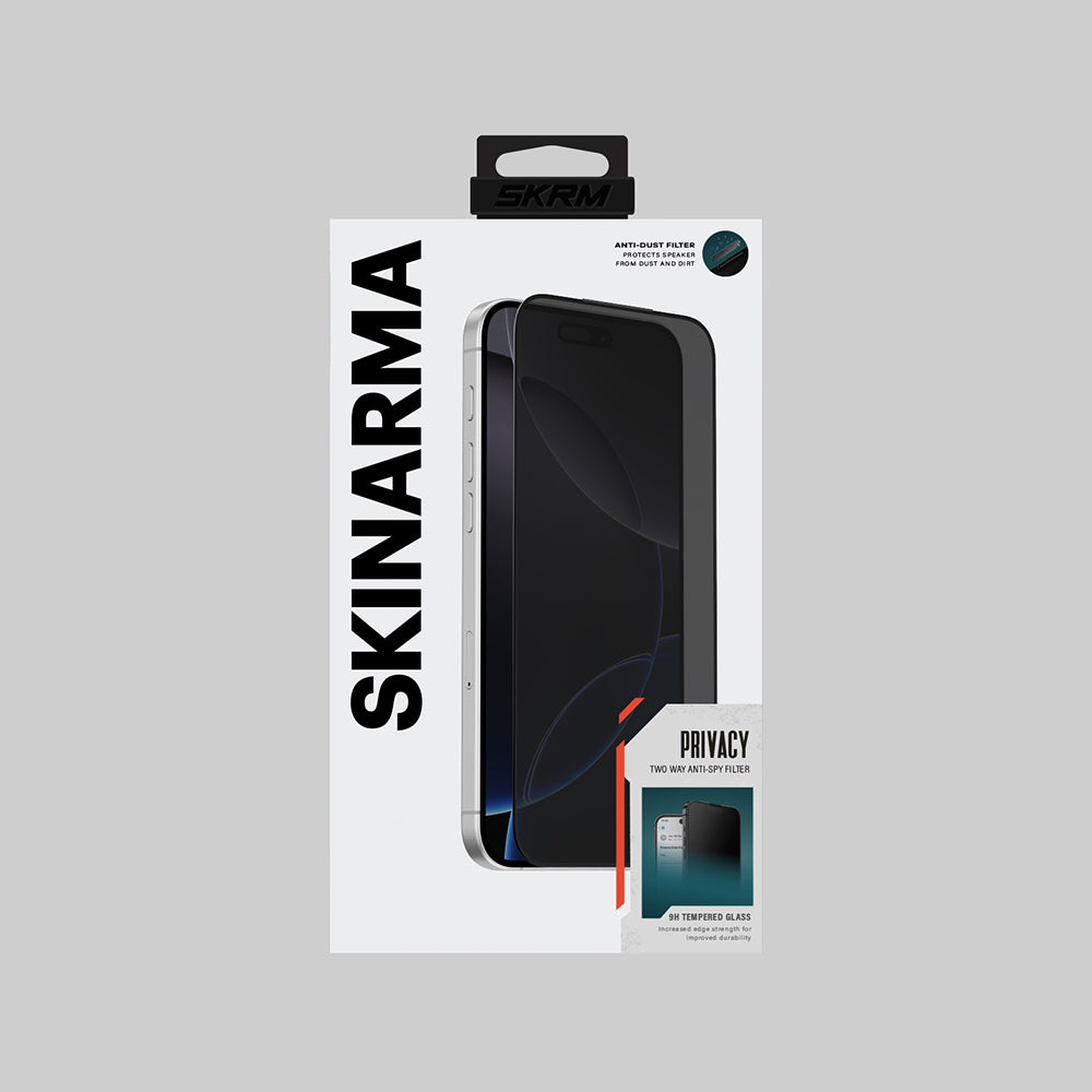 Apple iPhone 17 Skinarma 0.33mm Antidust Privacy Glass Screen Protector Black
