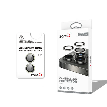 Apple iPhone 17 Zore CL-12 Premium Sapphire Anti-Fingerprint Anti-Reflective Camera Lens Protector Silver