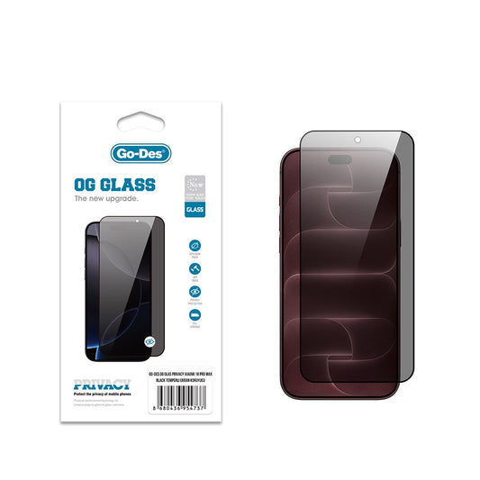 Apple iPhone 18 Pro Max Go Des OG Glass Privacy Antistatik Temperli Cam Ekran Koruyucu