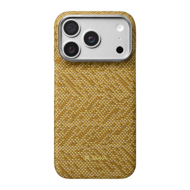 Apple iPhone 18 Pro Max Kılıf M-safe Şarj Özellikli Aramid Karbon Fiber Pitaka Wind Over Wheat Serisi Kapak