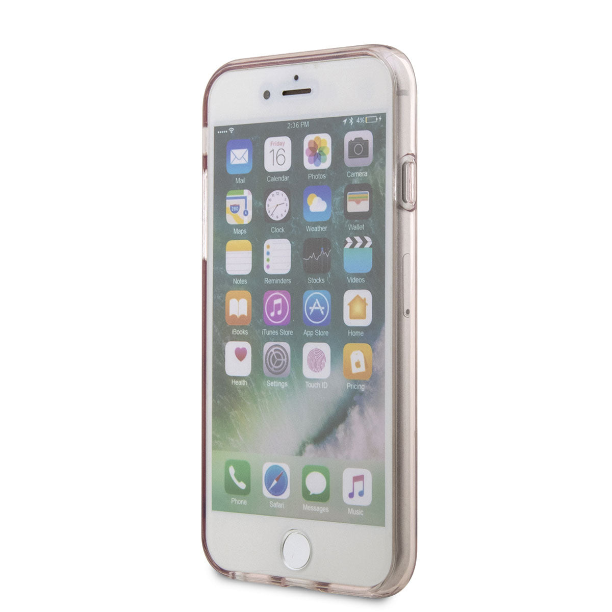 Apple iPhone 8 Case Karl Lagerfeld Transparent Choupette Design Cover Pink