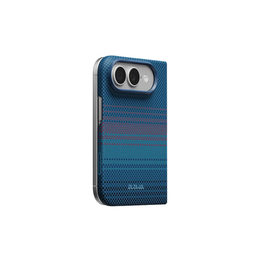 Apple iPhone Duo Kılıf M-safe Şarj Özellikli Aramid Karbon Fiber Pitaka Moonrise 2.0 Nights Serisi Kapak