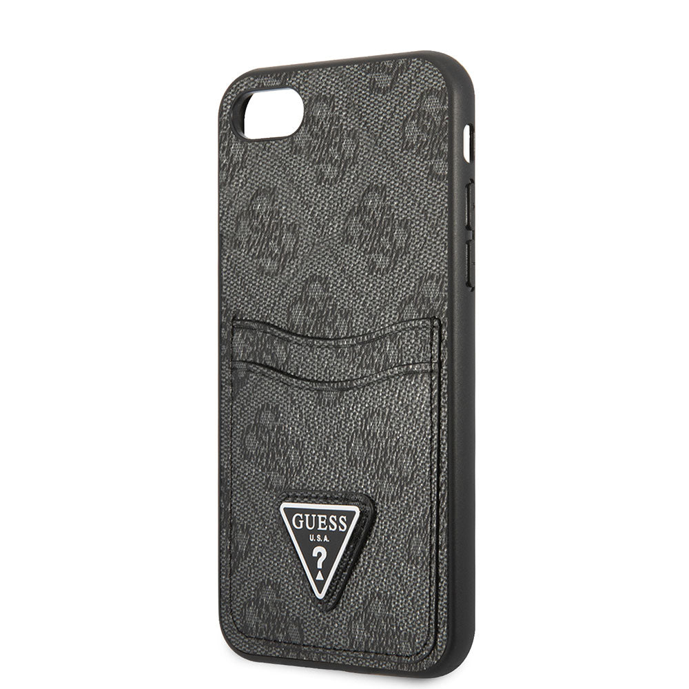 Apple iPhone SE 2022 Case GUESS Double Card Holder Cover Black