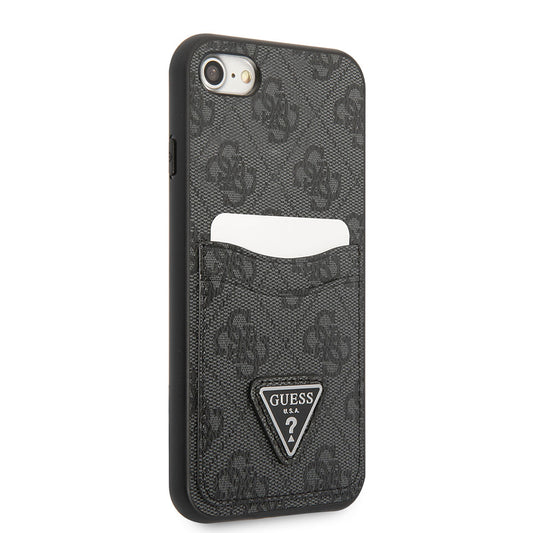 Apple iPhone SE 2022 Case GUESS Double Card Holder Cover Black