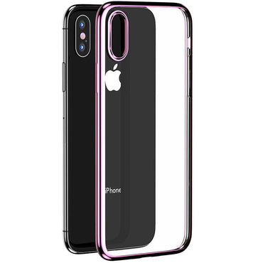 Apple iPhone X Benks Magic Glitz Ultra-Thin Transparent Protective Soft Cover Rose Gold