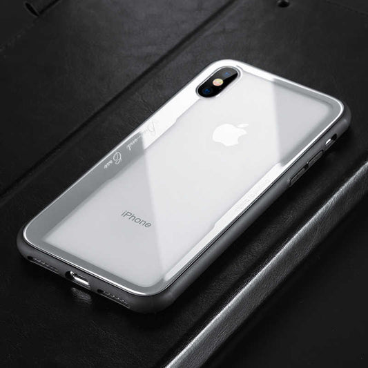 Apple iPhone X Case Benks Shiny Glass Series Silver