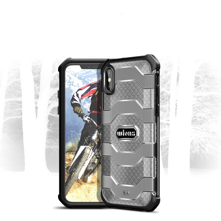 Apple iPhone XS Max 6.5 Kılıf Wlons Mit Kapak Siyah
