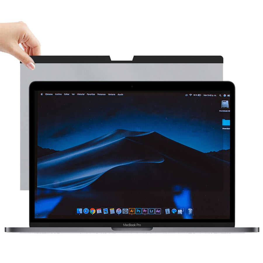 Apple Macbook 13.3' Air 2020 A2337 Wiwu Magnetic Privacy Screen Protector Black