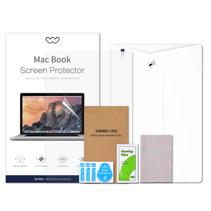Apple Macbook 13.6′ Air 2024 M2 A2681 Wiwu Parlak Ekran Koruyucu Renksiz