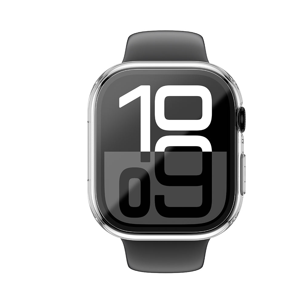 Apple Watch 10 42mm Amazingthing Radix Minimal FullGuard Hard PC Case and Screen Protector Transparent