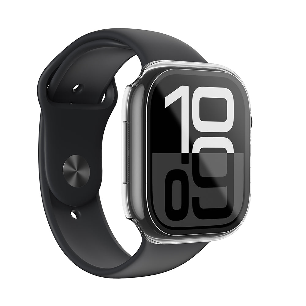 Apple Watch 10 42mm Amazingthing Radix Minimal FullGuard Hard PC Case and Screen Protector Transparent