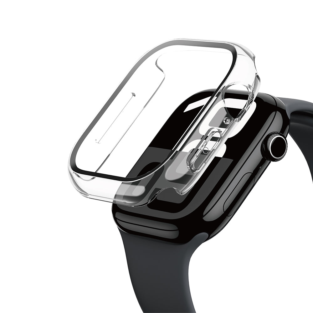Apple Watch 10 42mm Amazingthing Radix Minimal FullGuard Sert PC Kasa ve Ekran Koruyucu Şeffaf