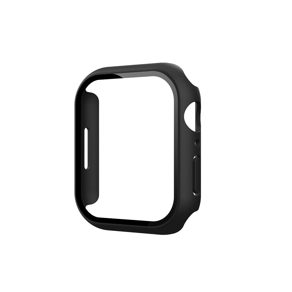 Apple Watch 10 42mm Transparent Case and Screen Protector Zore Watch Gard 13 Black