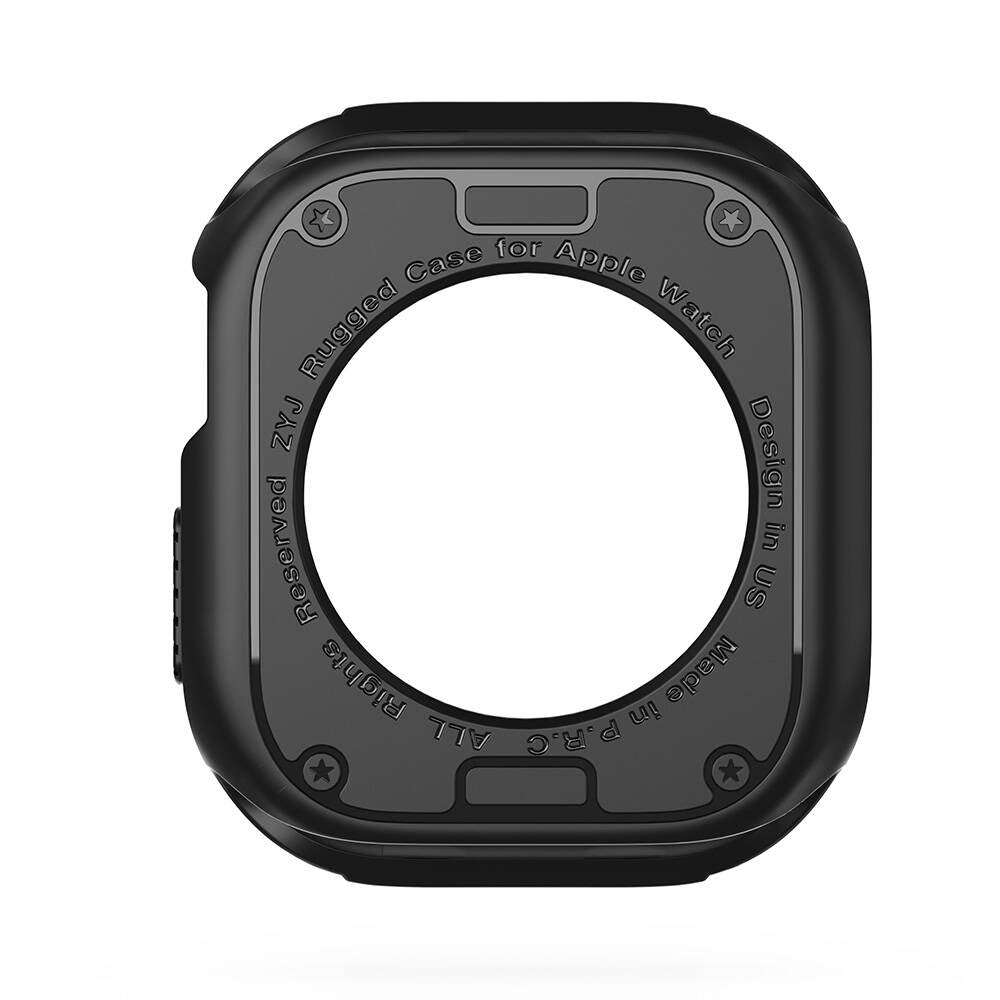 Apple Watch 10 42mm Silikon TPU Kasa Koruyucu Zore Watch Gard 17 Siyah