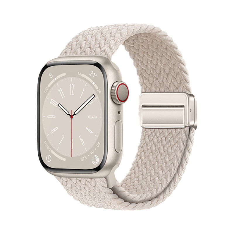 Apple Watch 10 42mm Zore KRD-134 Örgü Tasarımlı Hasır Kordon Strap Kayış