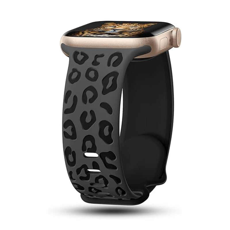 Apple Watch 10 42mm Zore KRD-140 Silikon Kordon Strap Kayış Starlight-Siyah