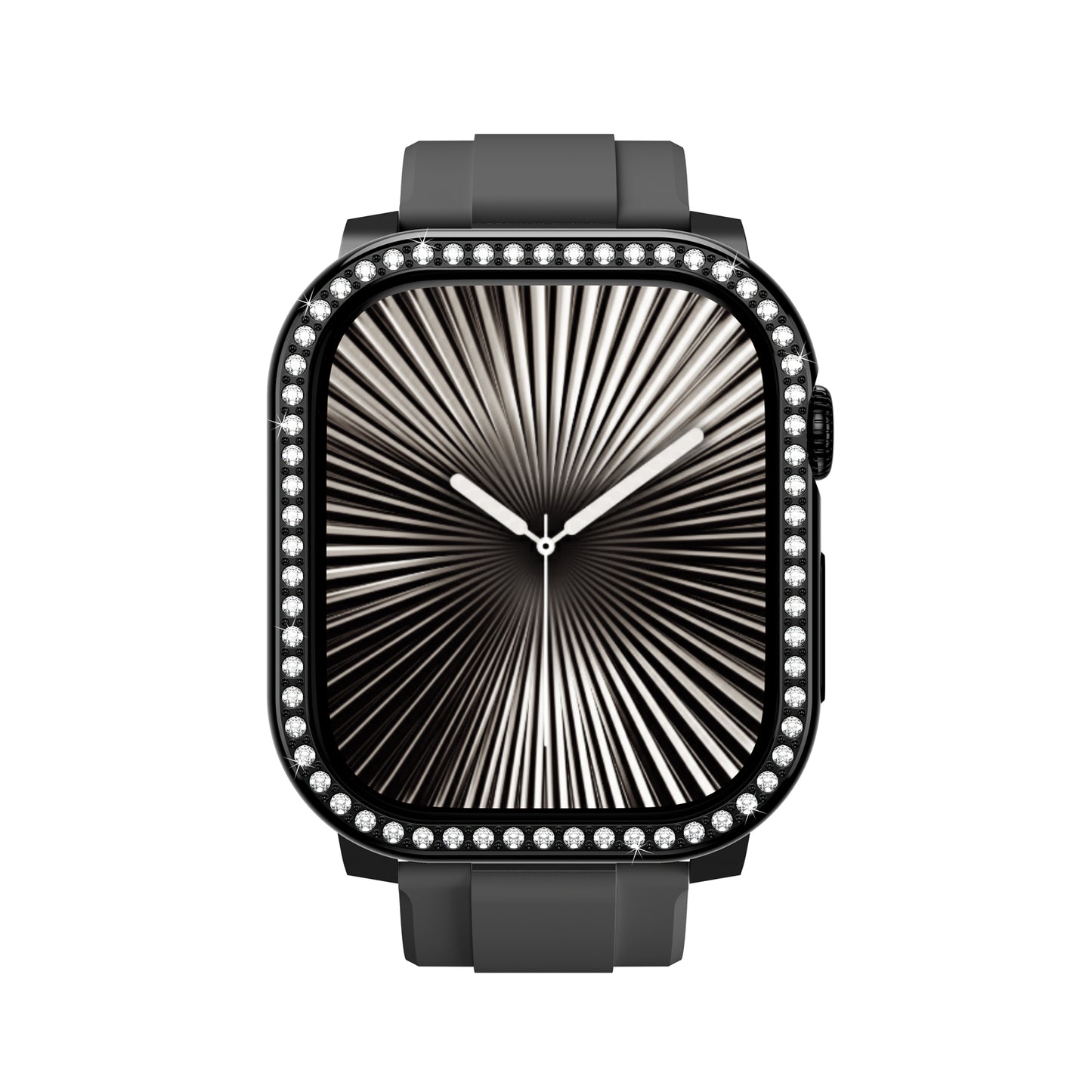 Apple Watch 10 46mm Amazingthing Gleam Fit FullGuard Stone Hard PC Case and Screen Protector Starlight